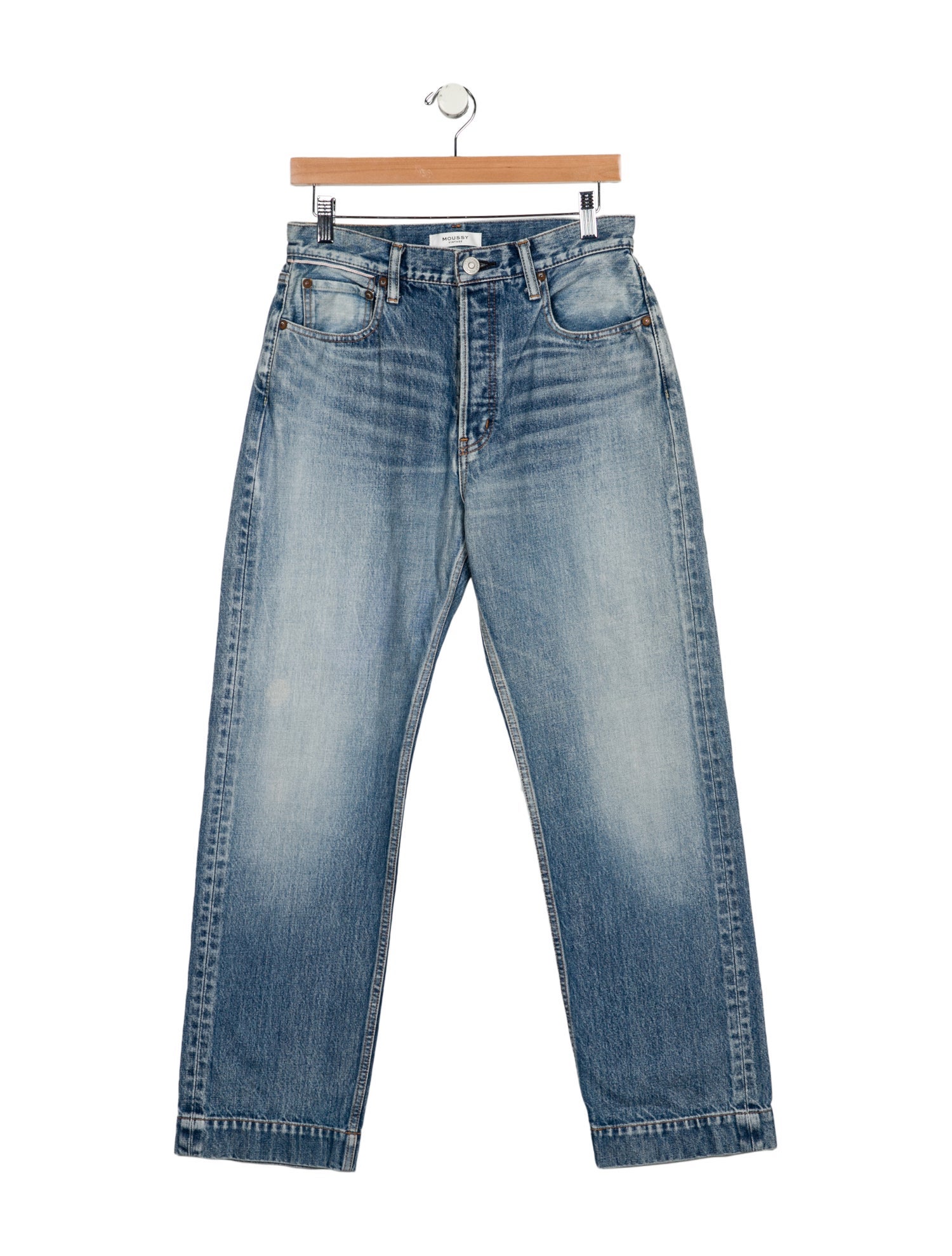 Moussy High-Rise Straight Leg Jeans