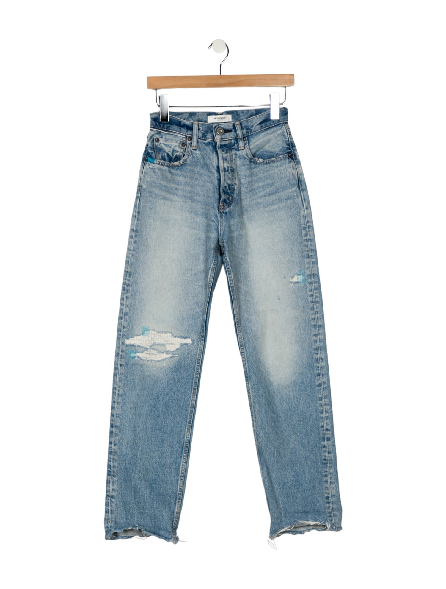 Moussy High-Rise Straight Leg Jeans