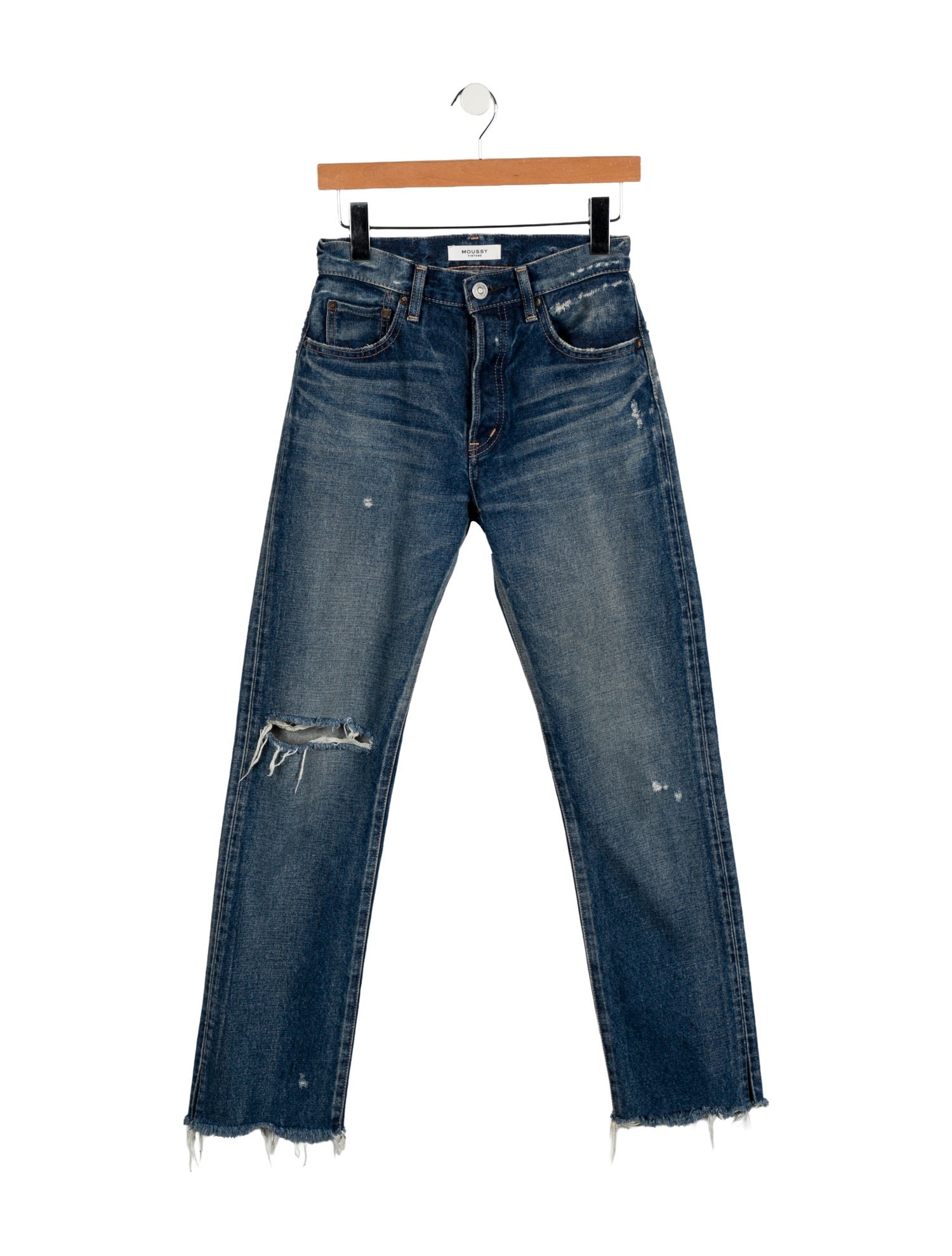 Moussy Mid-Rise Straight Leg Jeans