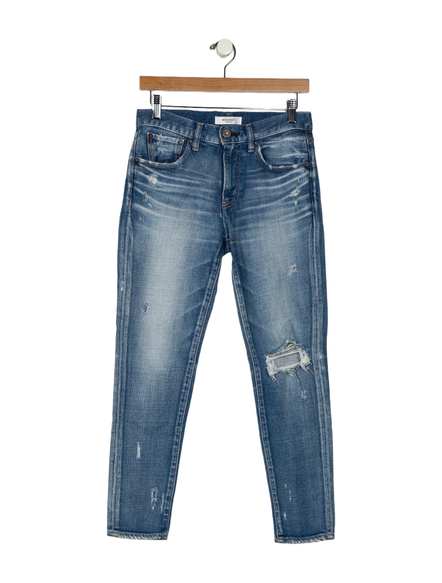 Moussy Mid-Rise Skinny Leg Jeans