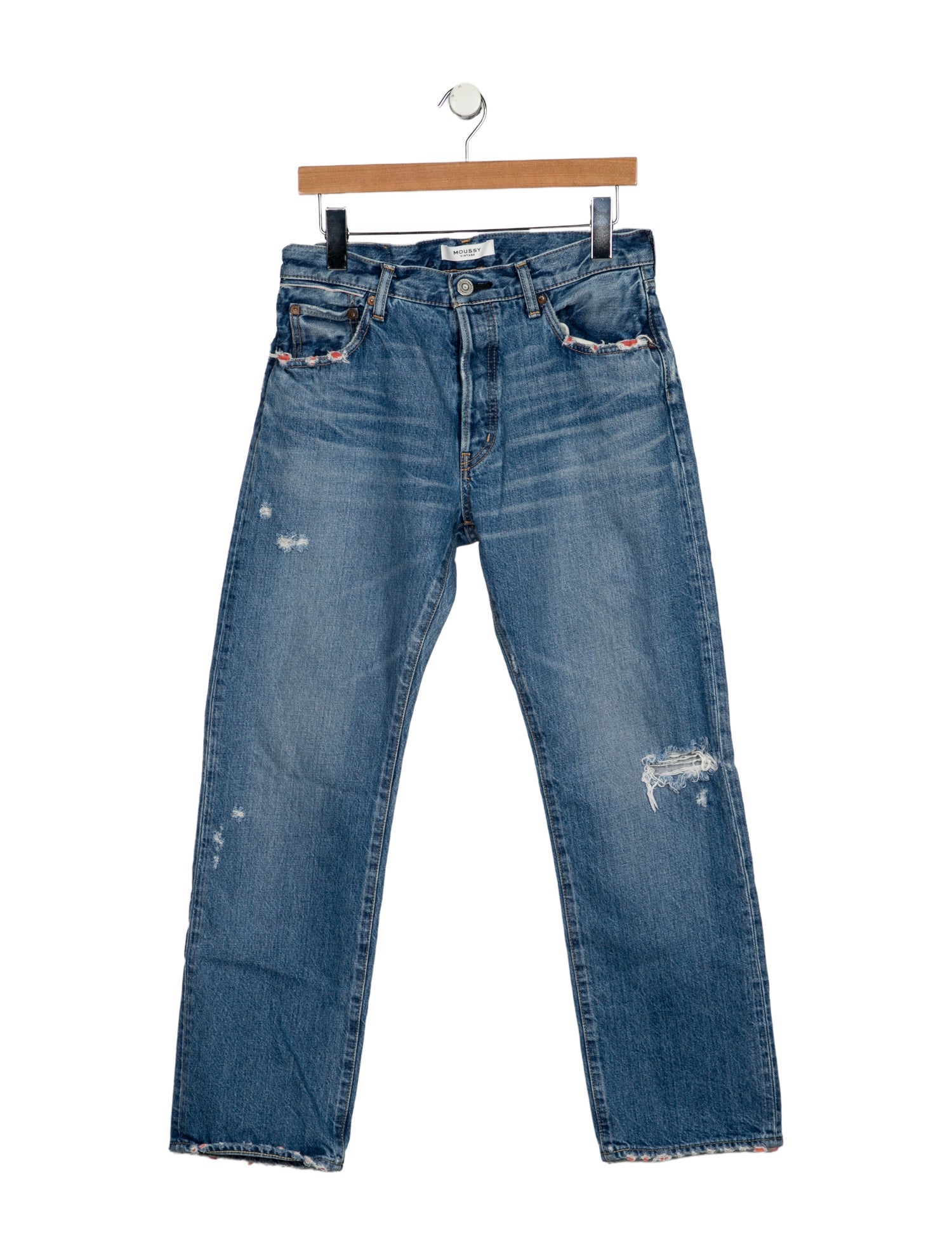 Moussy Mid-Rise Straight Leg Jeans