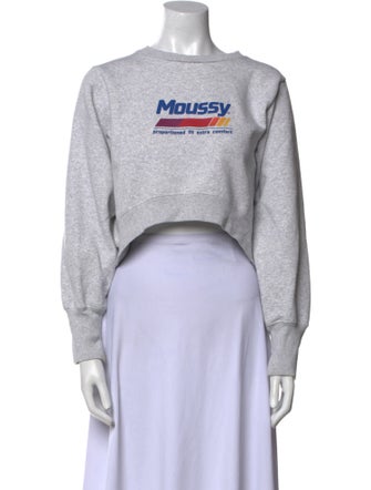 Moussy Graphic Print Crew Neck Sweatshirt