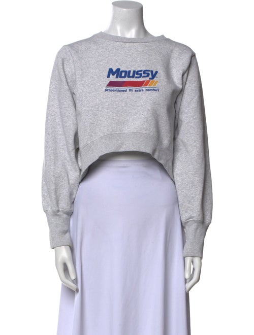 Moussy Graphic Print Crew Neck Sweatshirt