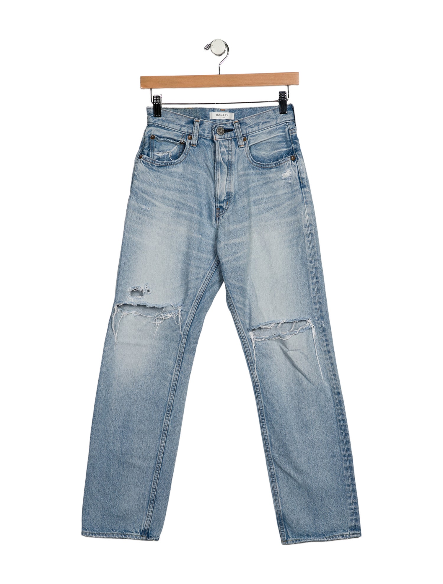 Moussy High-Rise Straight Leg Jeans