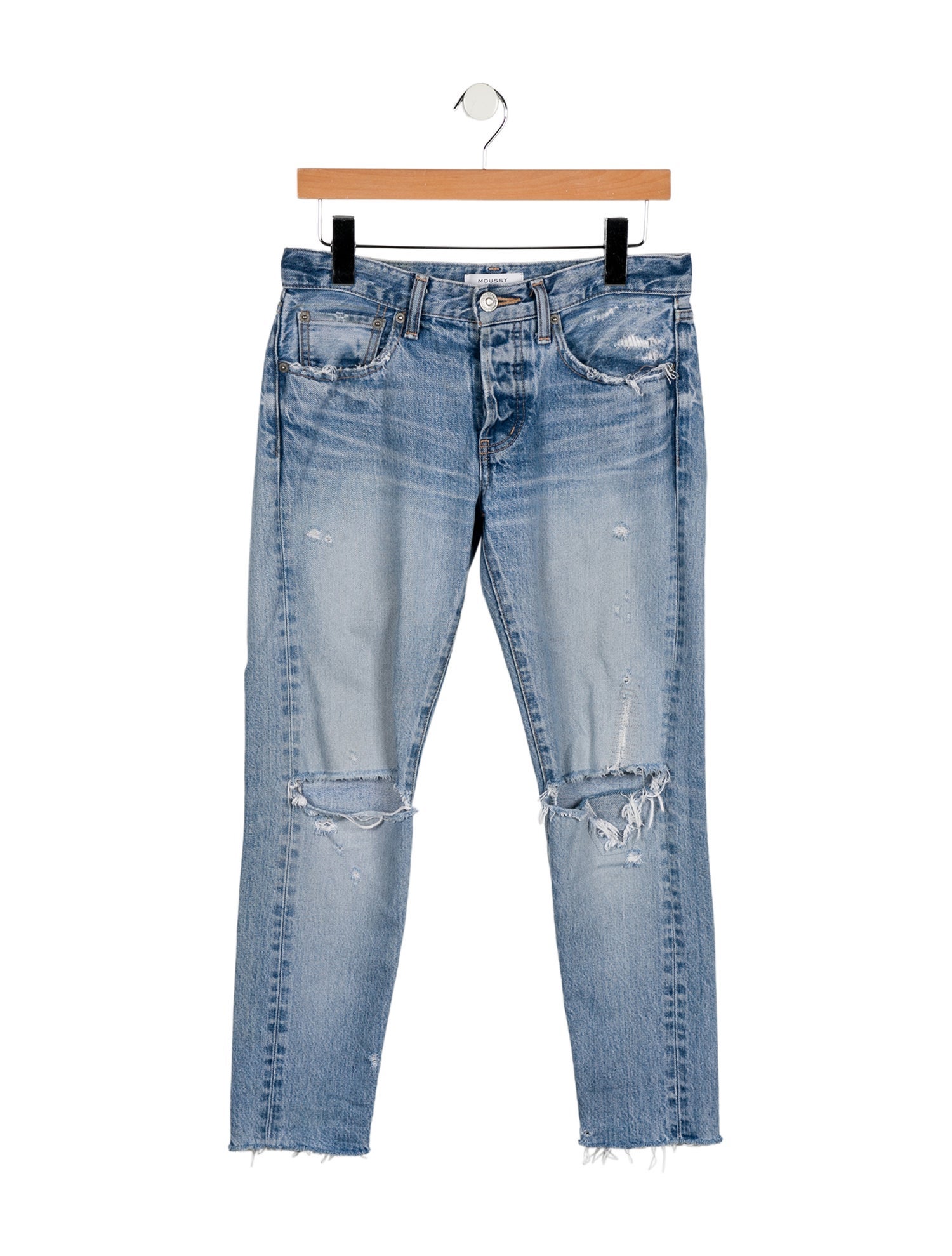 Moussy Mid-Rise Straight Leg Jeans