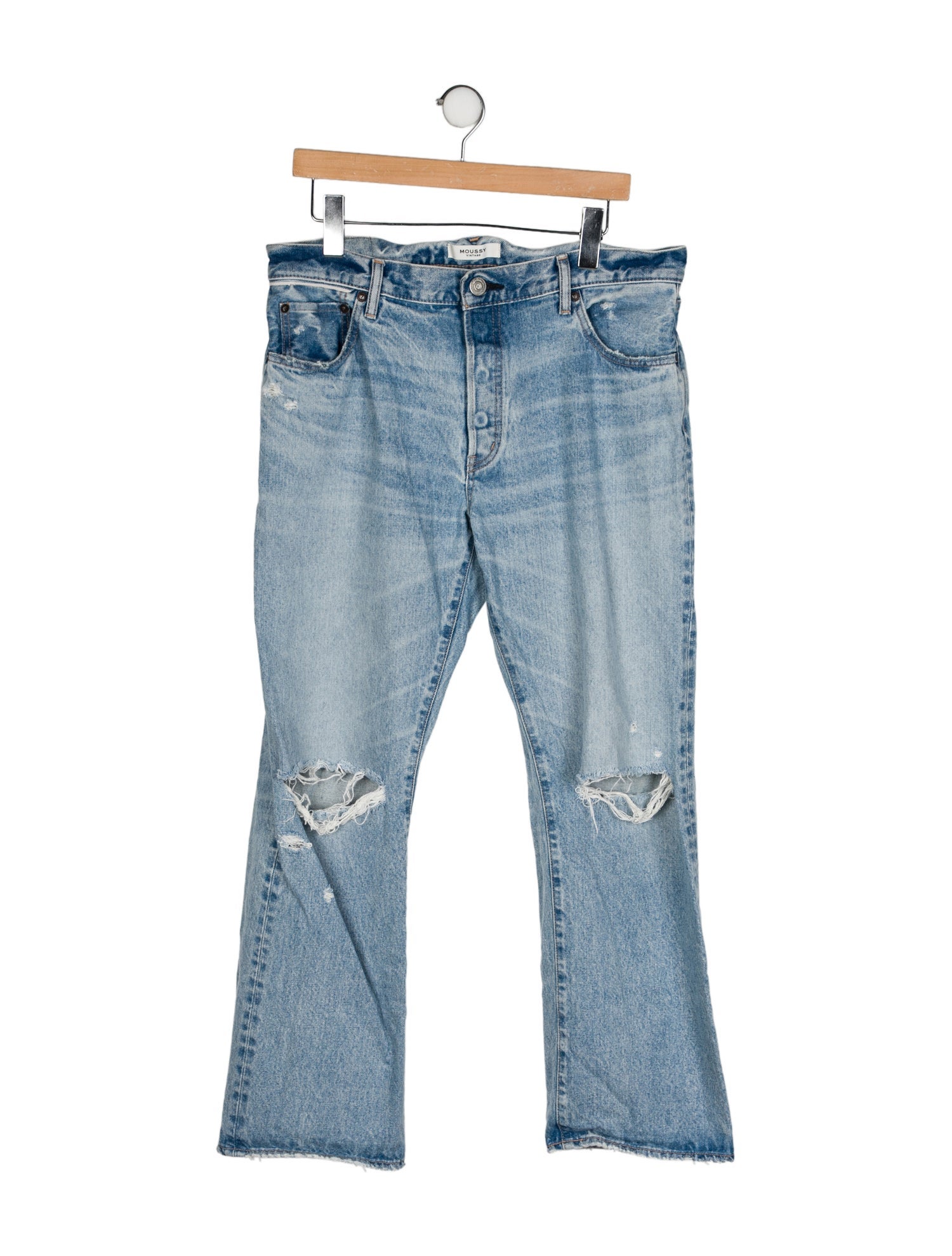 Moussy Mid-Rise Wide Leg Jeans