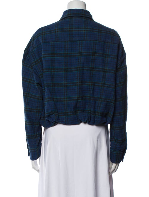 Moussy Plaid Print Denim Jacket