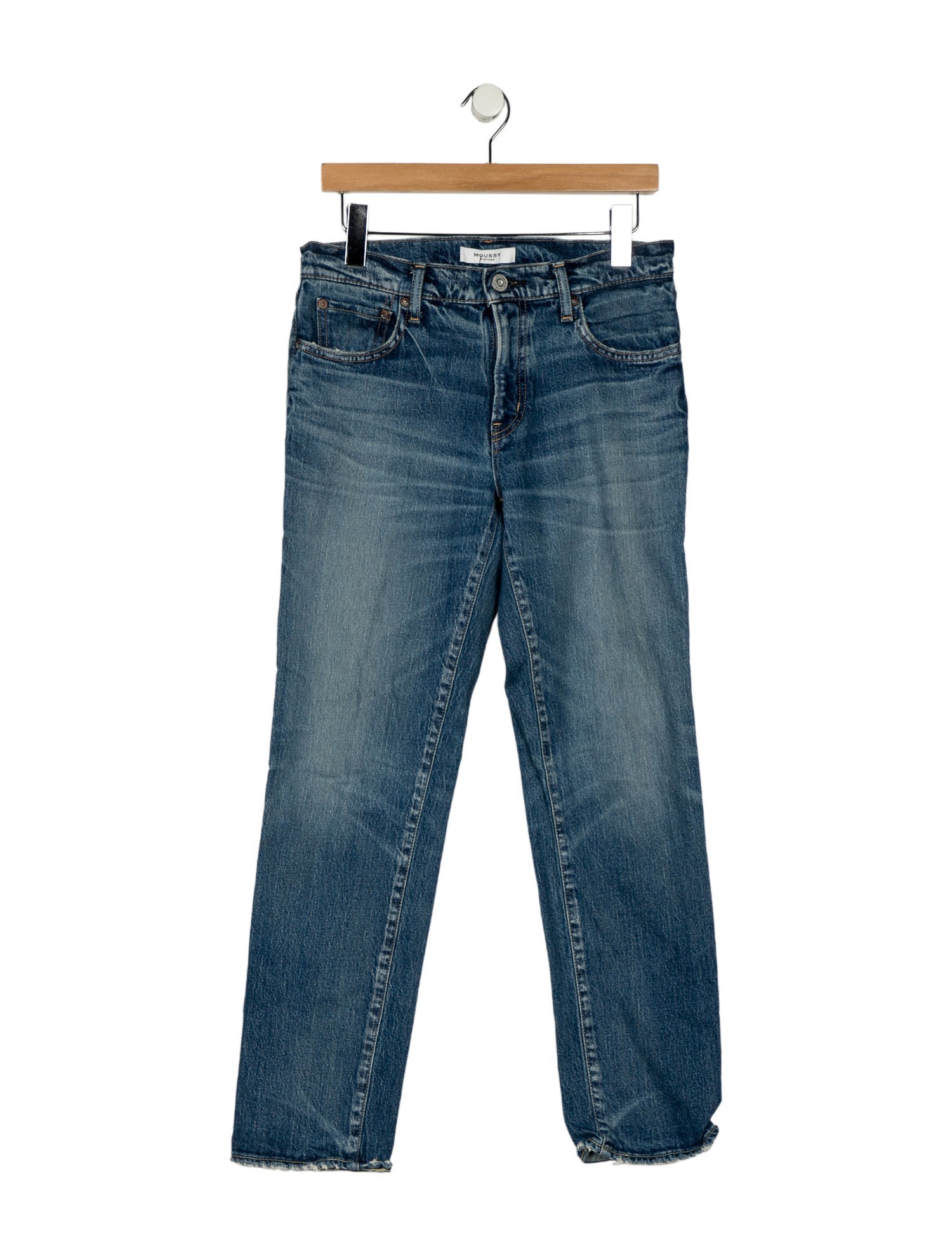Moussy High-Rise Straight Leg Jeans