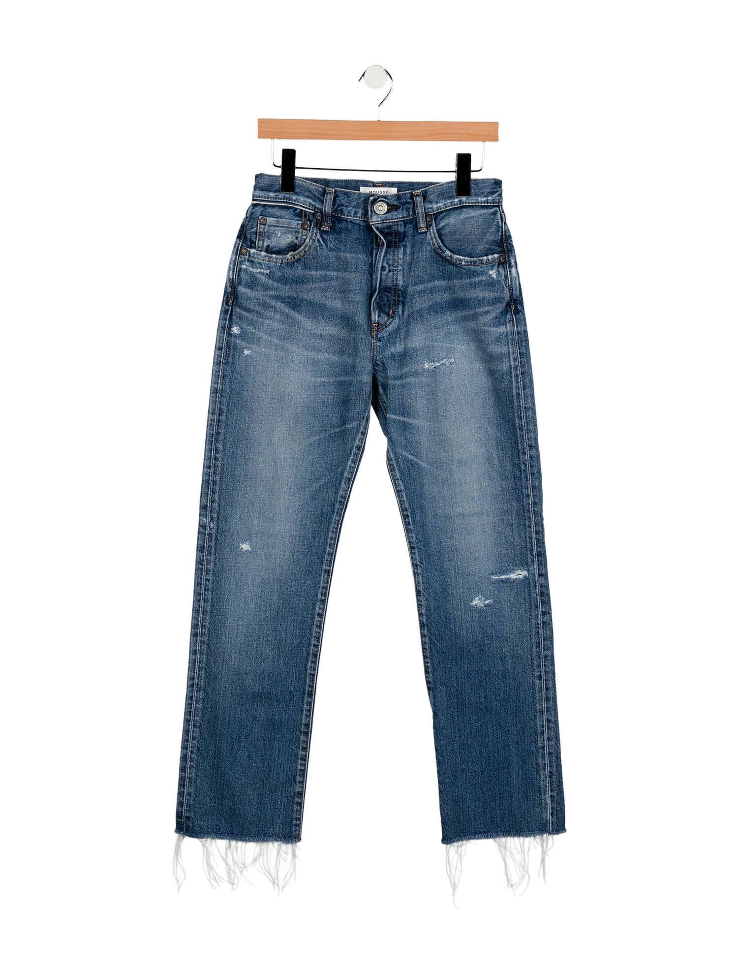Moussy High-Rise Straight Leg Jeans