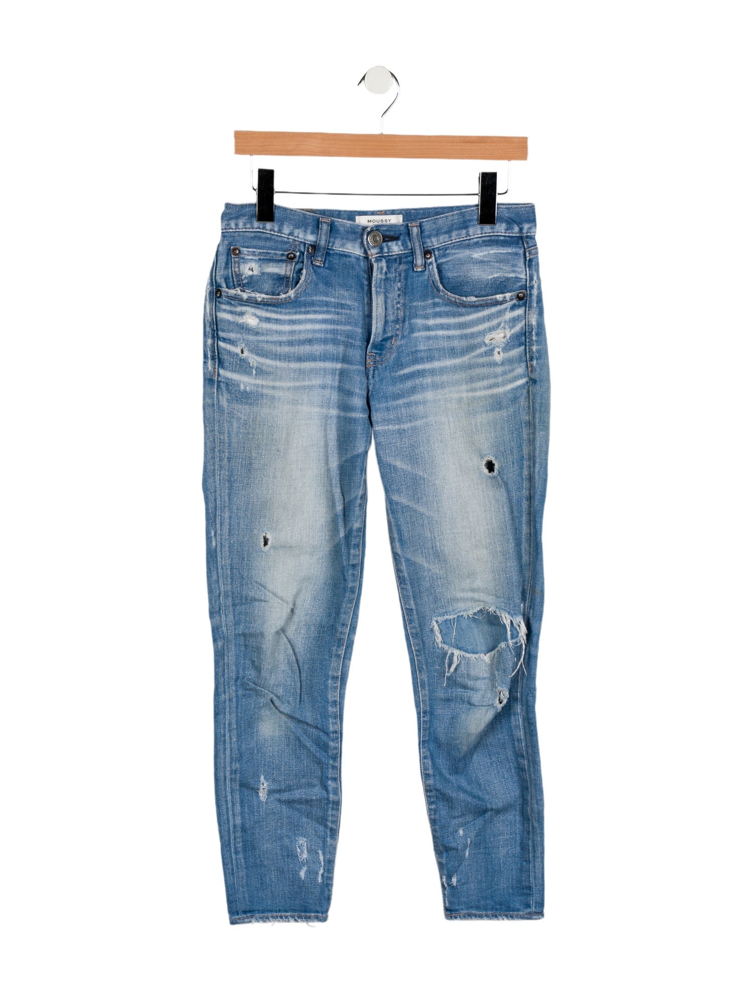 Moussy Mid-Rise Straight Leg Jeans