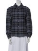 Moussy Plaid Print Long Sleeve Button-Up Top