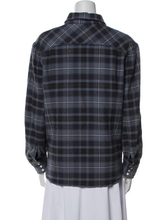 Moussy Plaid Print Long Sleeve Button-Up Top