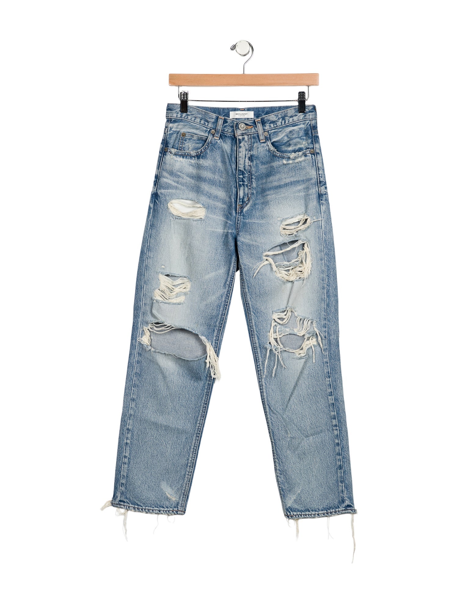 Moussy High-Rise Straight Leg Jeans