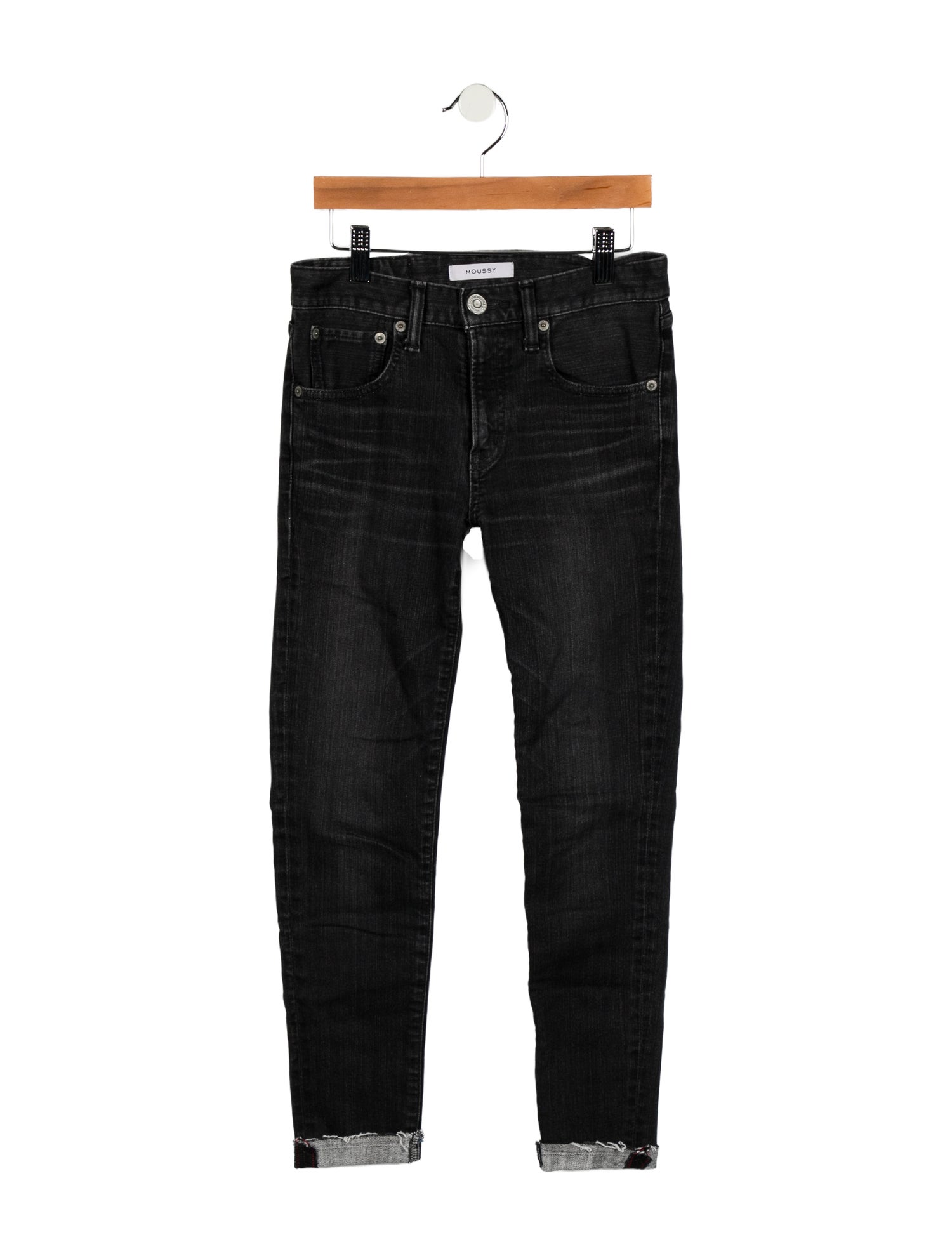 Moussy Low-Rise Wide Leg Jeans