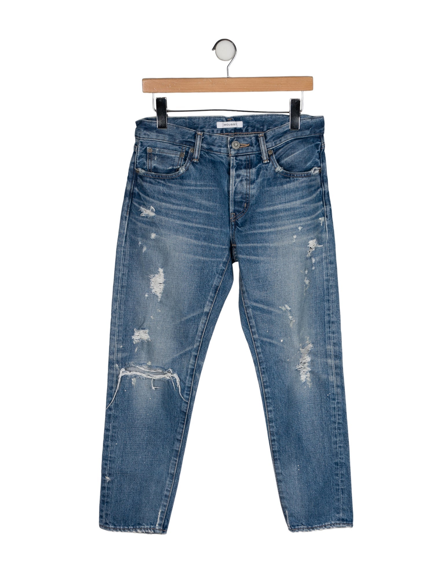 Moussy Mid-Rise Straight Leg Jeans