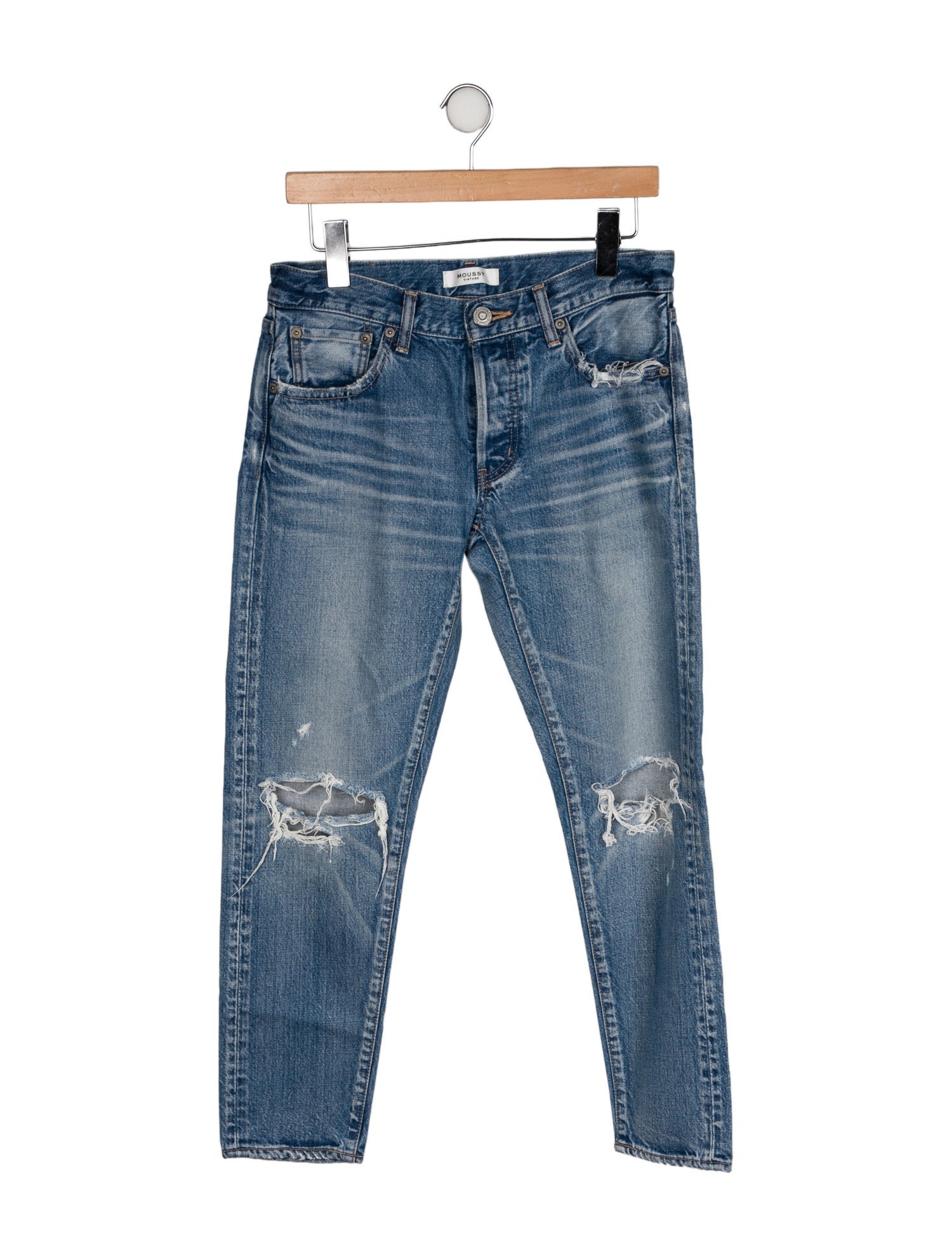 Moussy Mid-Rise Straight Leg Jeans