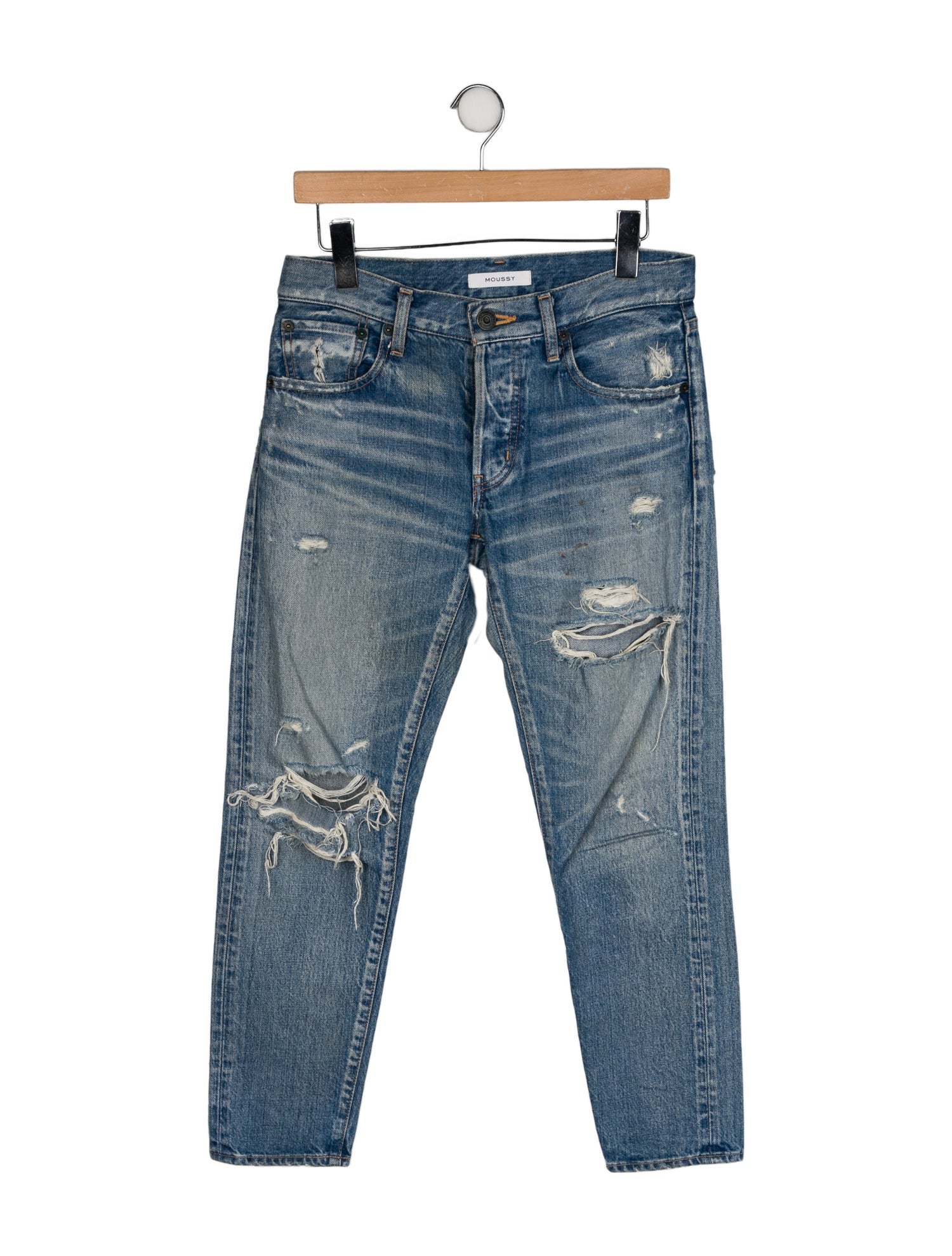 Moussy Mid-Rise Straight Leg Jeans