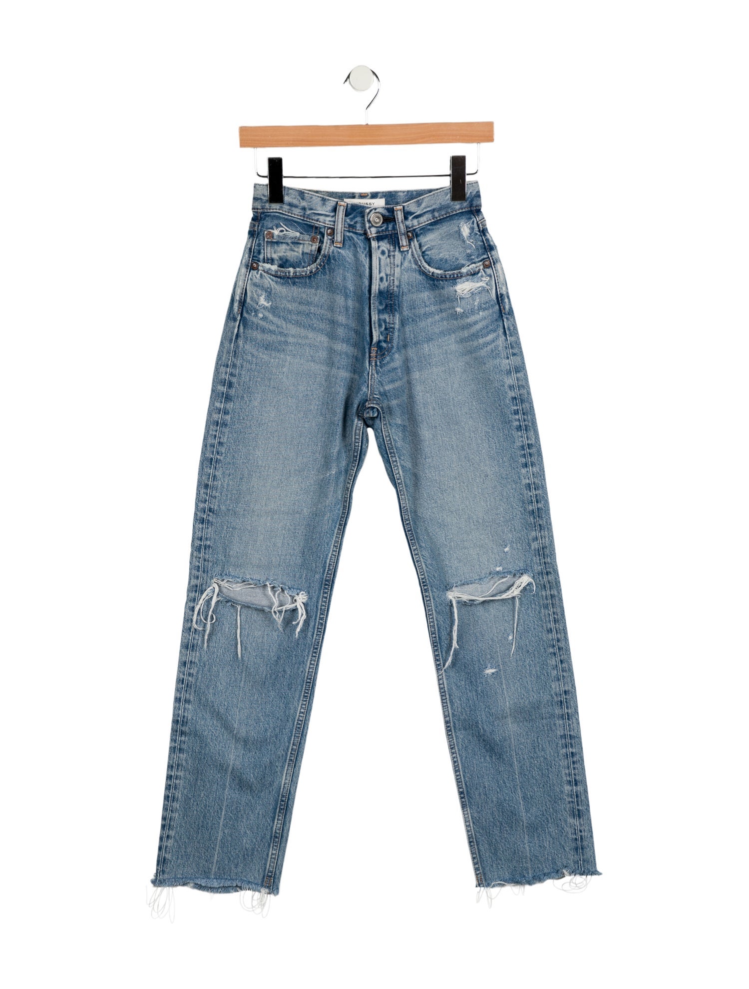Moussy High-Rise Straight Leg Jeans