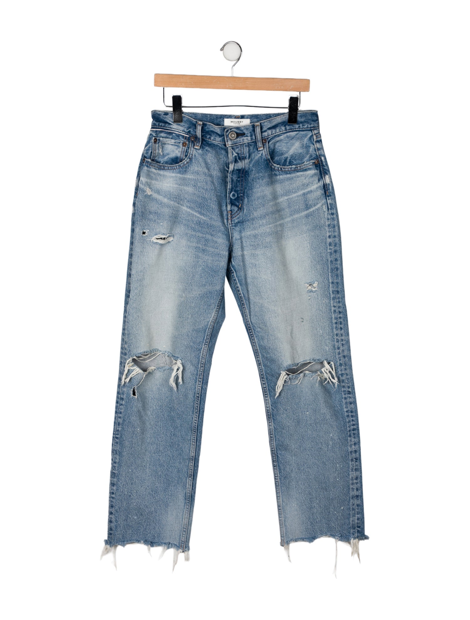 Moussy High-Rise Straight Leg Jeans