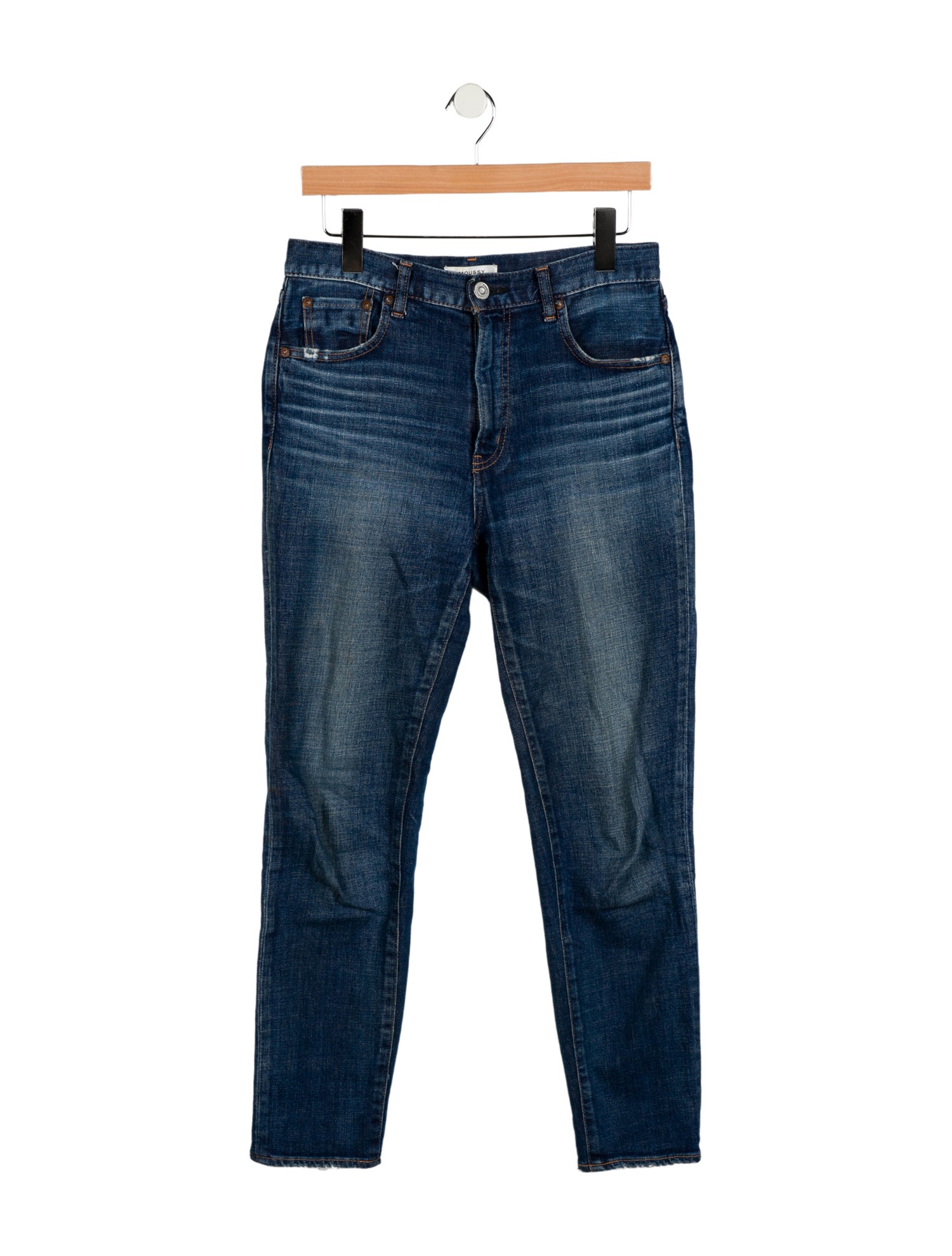 Moussy High-Rise Straight Leg Jeans