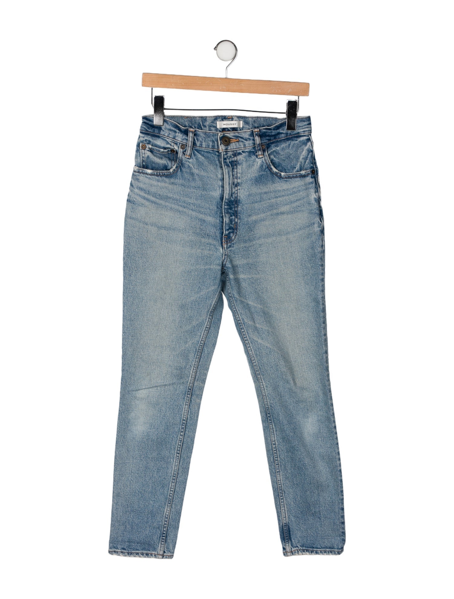 Moussy High-Rise Straight Leg Jeans