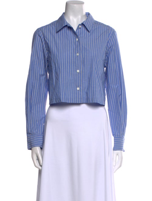 Moussy Striped Long Sleeve Crop Top