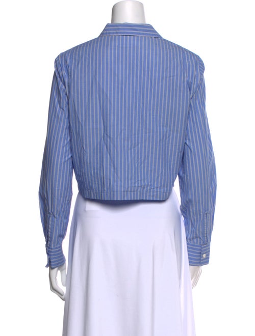 Moussy Striped Long Sleeve Crop Top