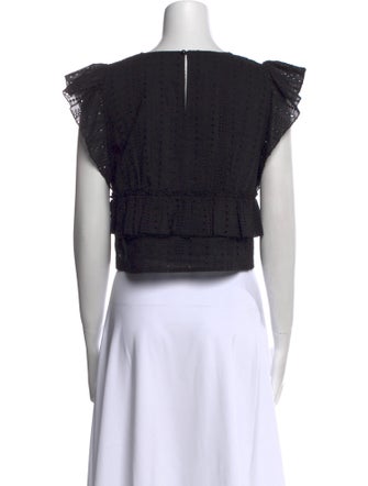 Moussy V-Neck Short Sleeve Crop Top