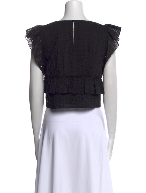 Moussy V-Neck Short Sleeve Crop Top