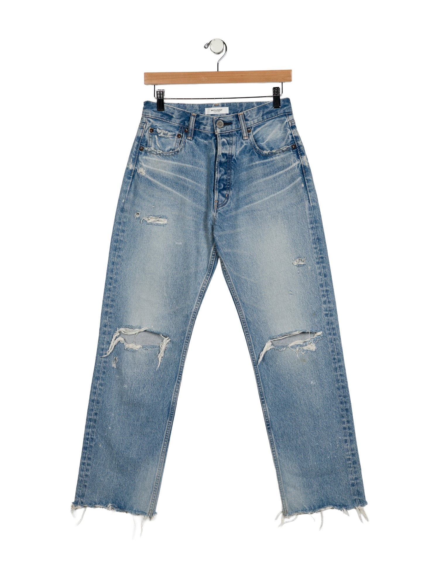 Moussy Mid-Rise Straight Leg Jeans