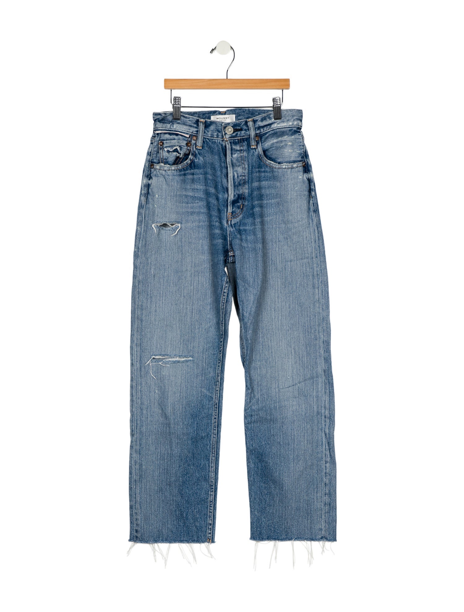 Moussy High-Rise Straight Leg Jeans