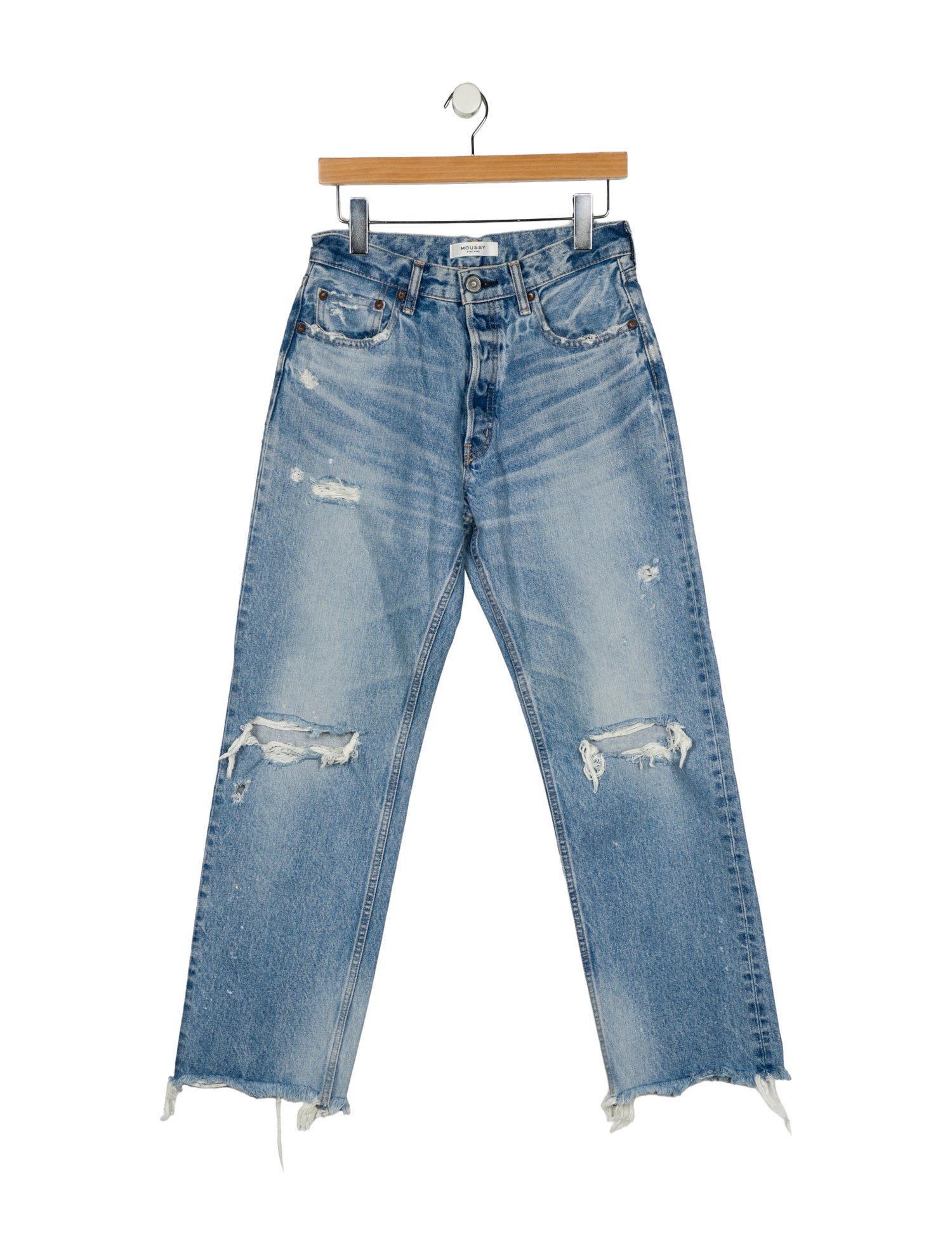 Moussy High-Rise Straight Leg Jeans
