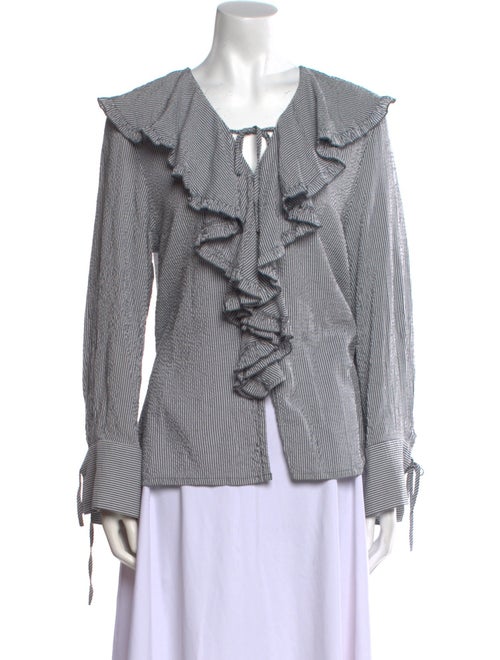 Moussy Plaid Print Long Sleeve Blouse