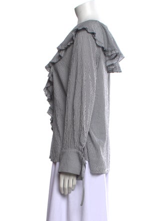 Moussy Plaid Print Long Sleeve Blouse