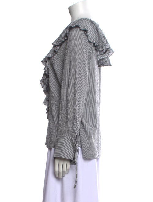 Moussy Plaid Print Long Sleeve Blouse