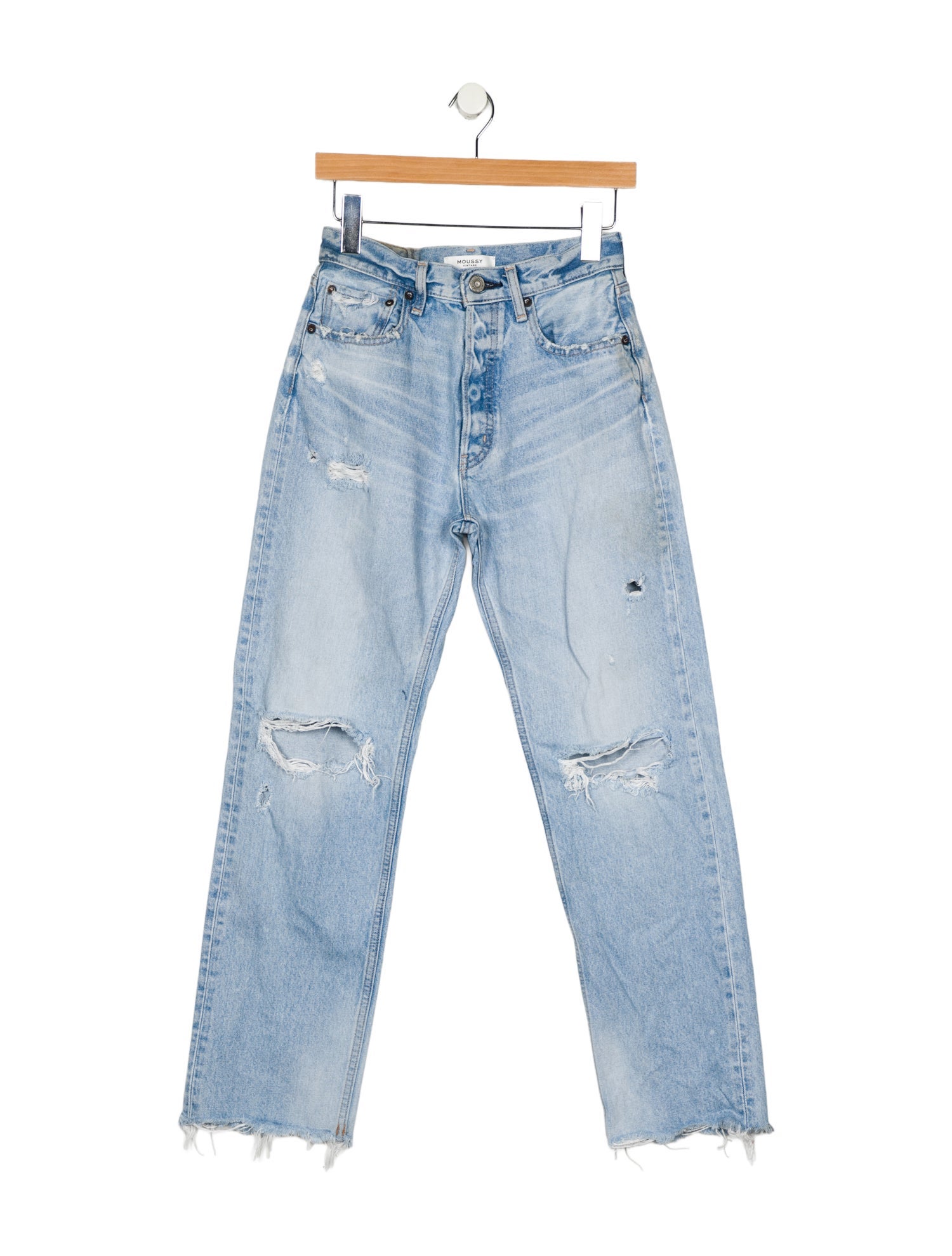Moussy High-Rise Straight Leg Jeans