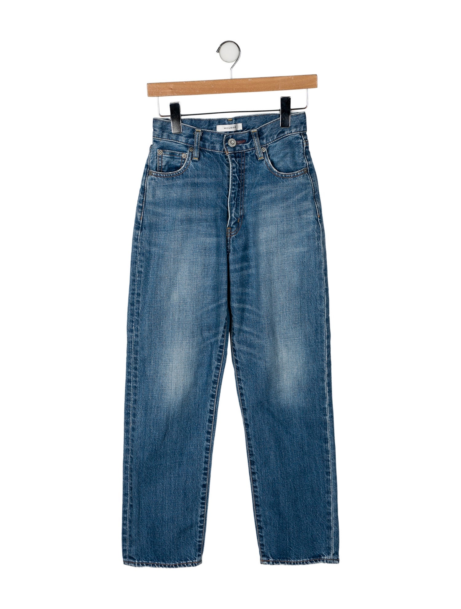 Moussy High-Rise Straight Leg Jeans