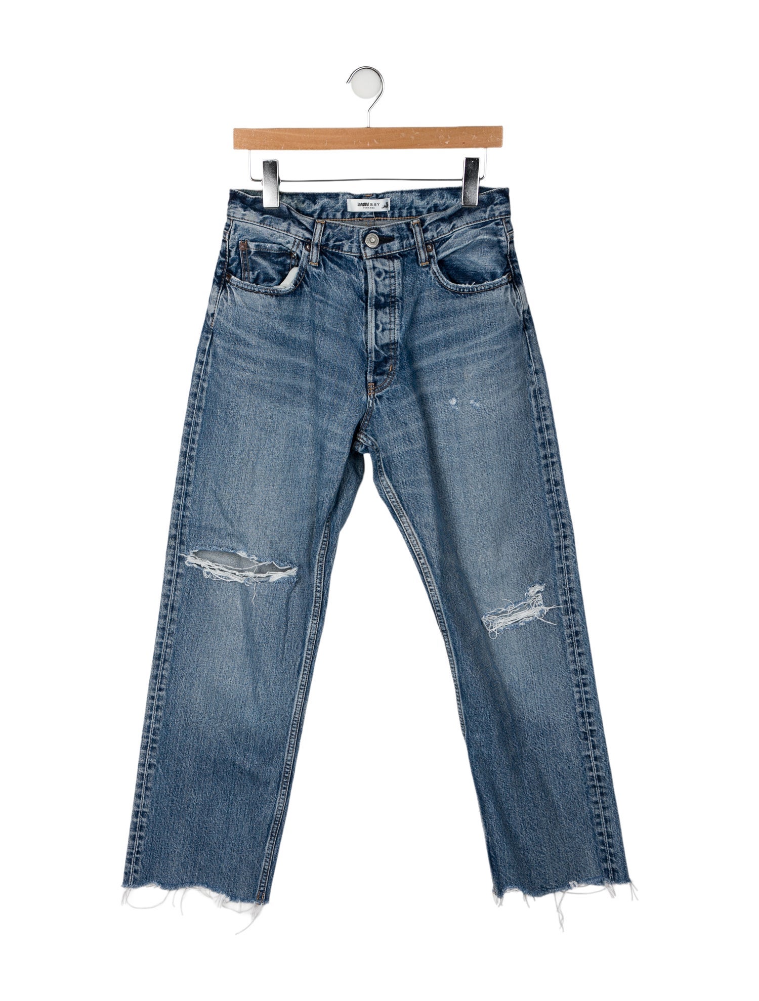 Moussy High-Rise Straight Leg Jeans