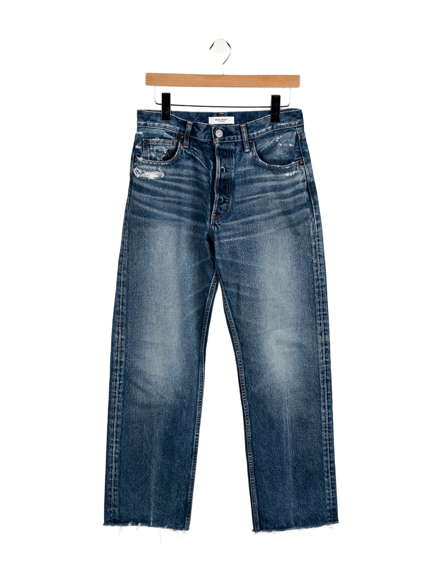 Moussy High-Rise Straight Leg Jeans