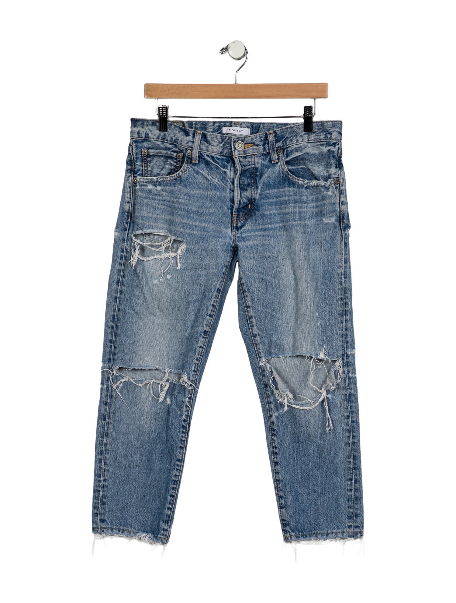 Moussy High-Rise Straight Leg Jeans