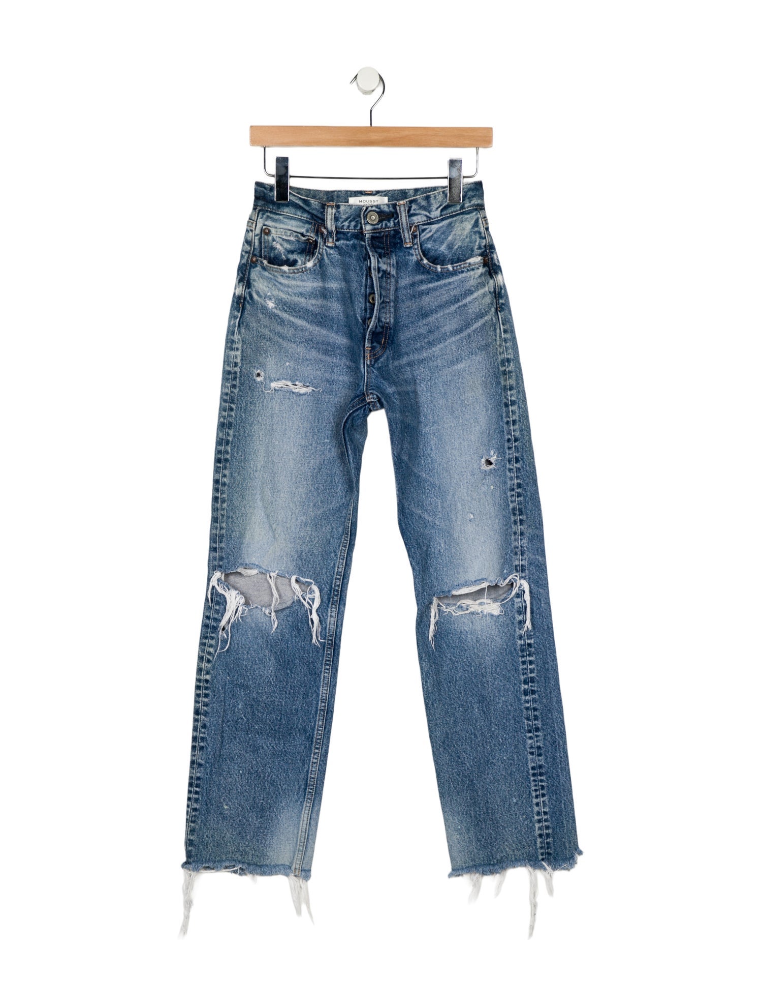 Moussy High-Rise Straight Leg Jeans