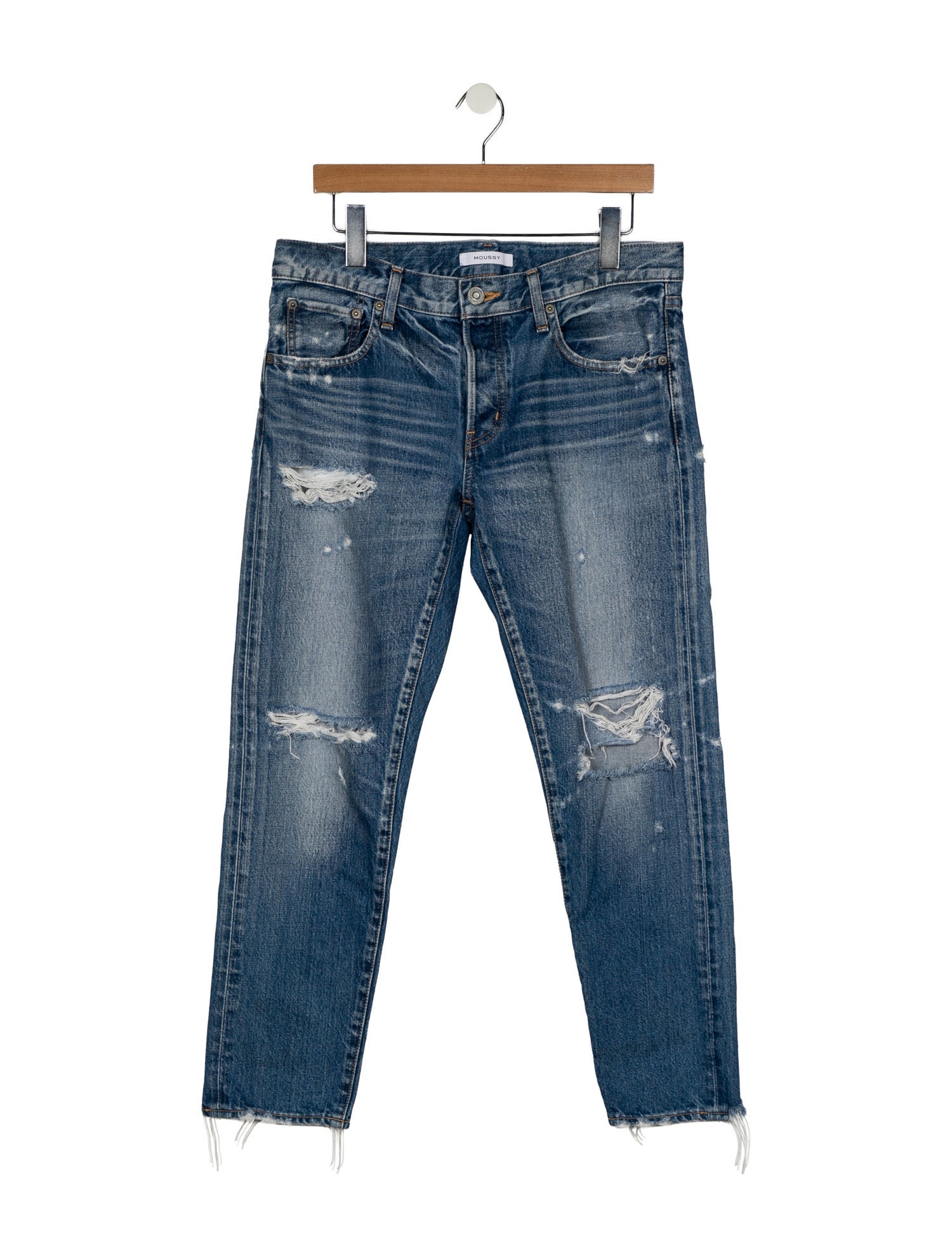 Moussy Mid-Rise Straight Leg Jeans