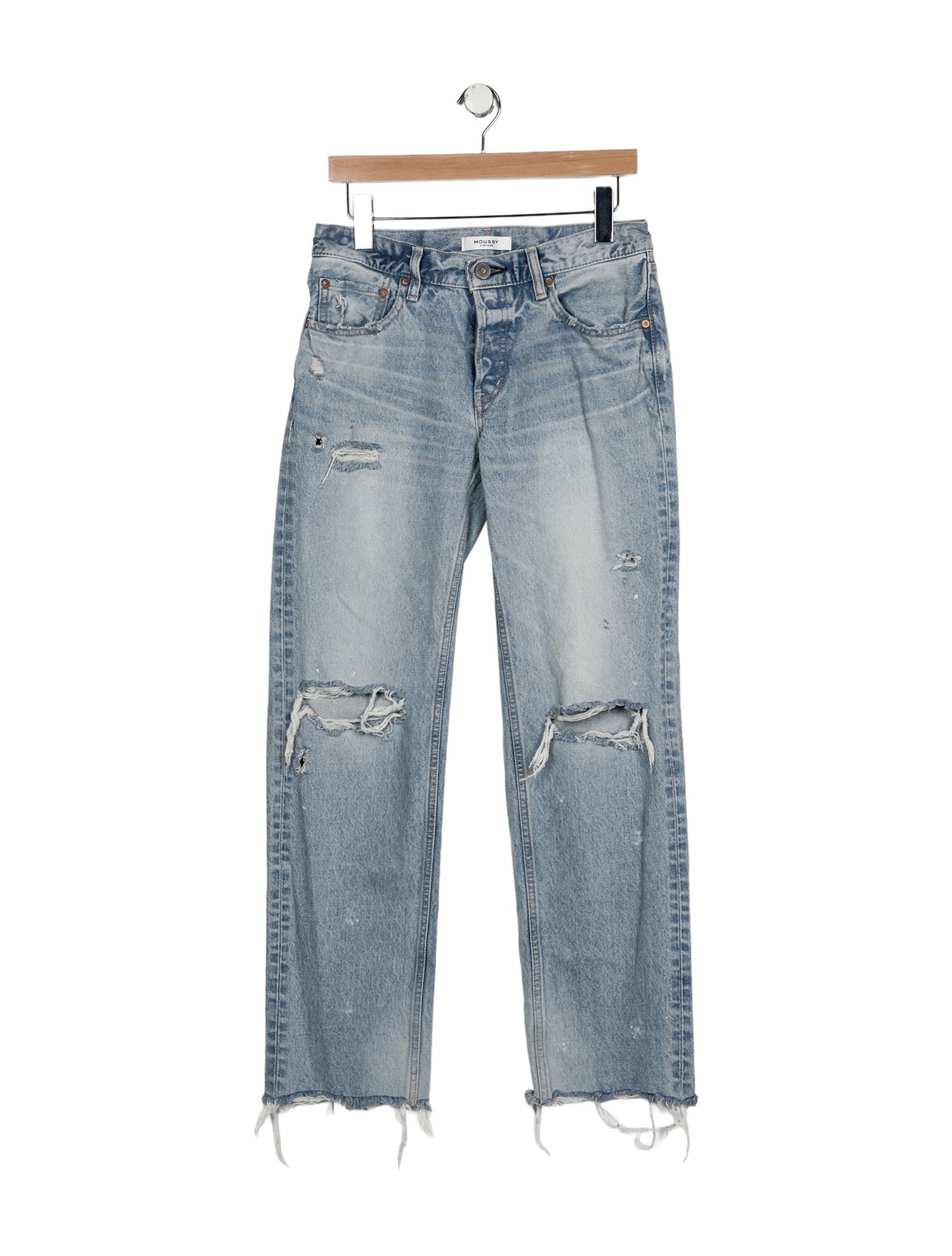 Moussy Low-Rise Straight Leg Jeans