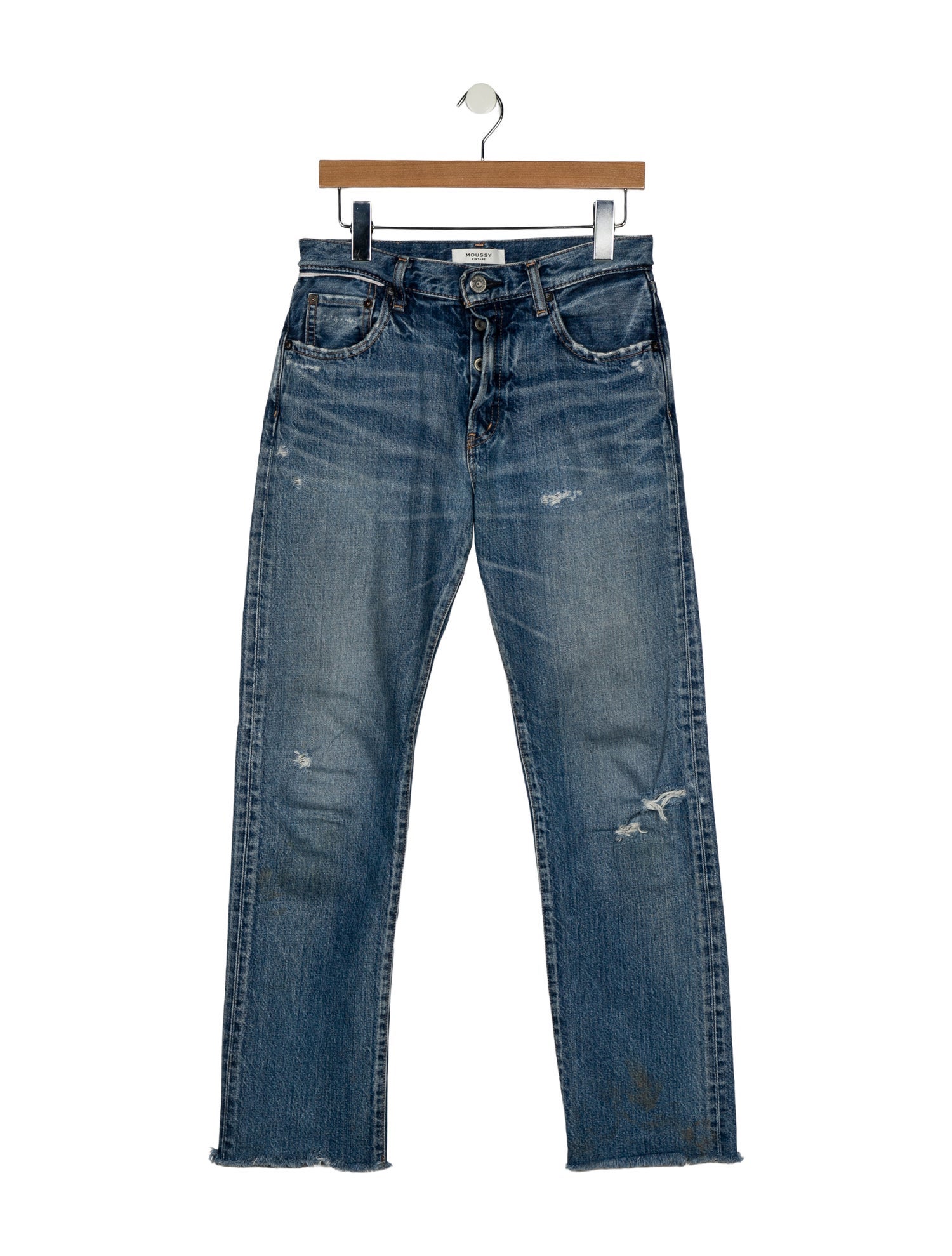 Moussy High-Rise Straight Leg Jeans