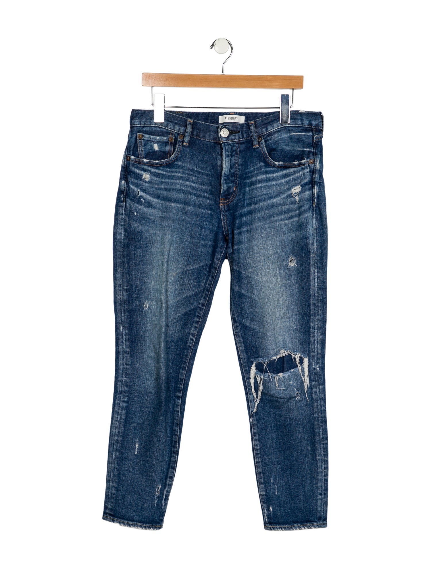Moussy High-Rise Straight Leg Jeans