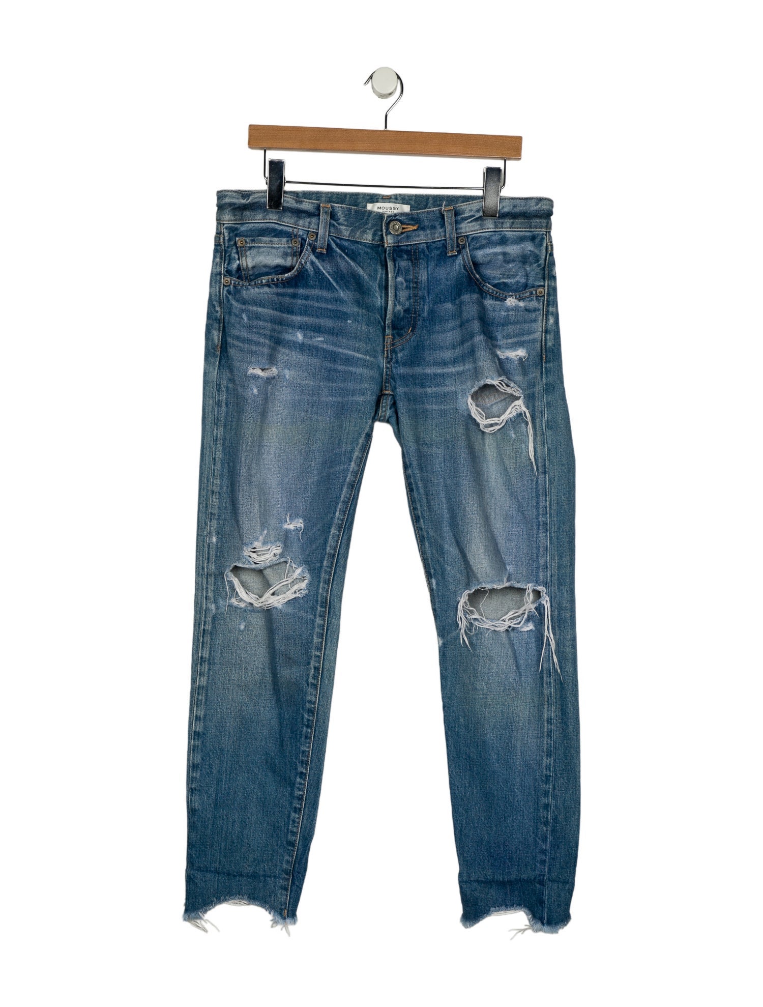 Moussy Mid-Rise Straight Leg Jeans