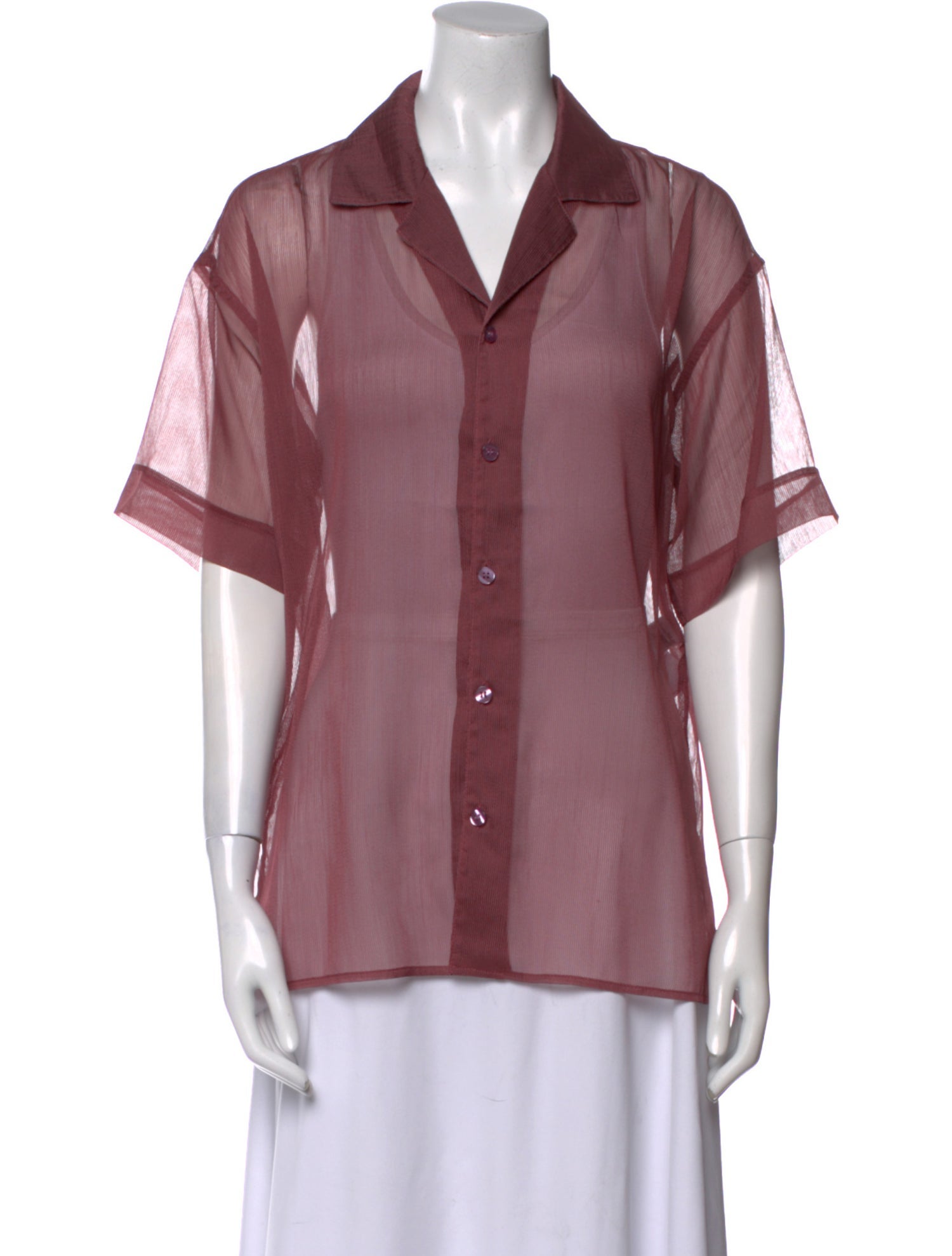 Moussy Short Sleeve Button-Up Top