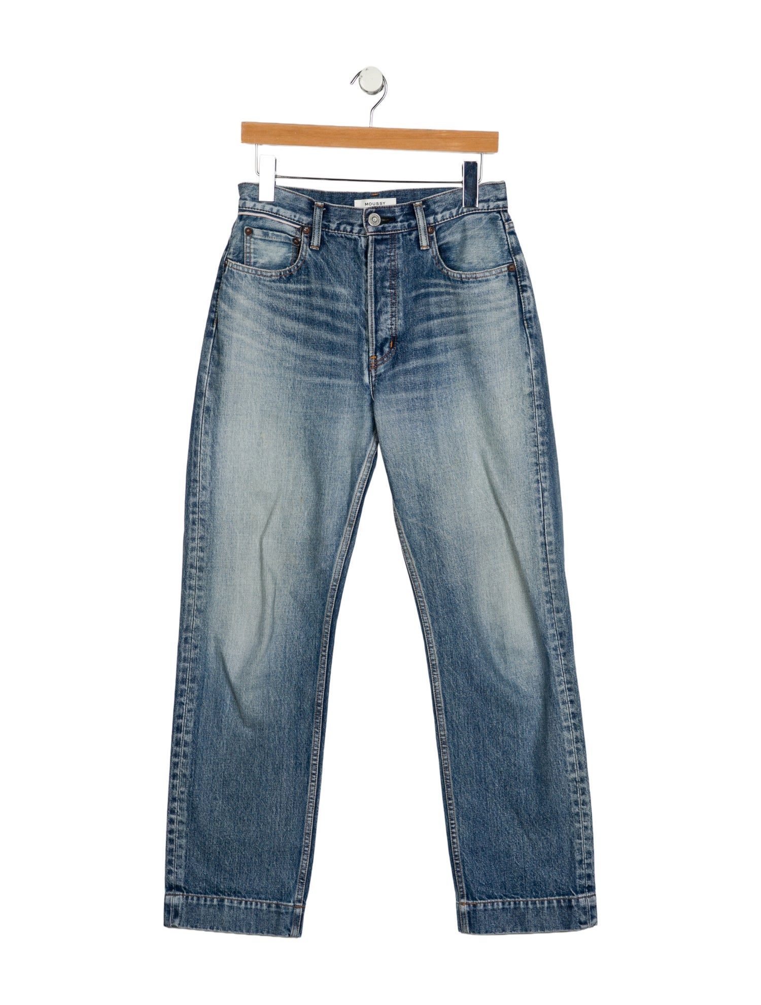 Moussy High-Rise Straight Leg Jeans