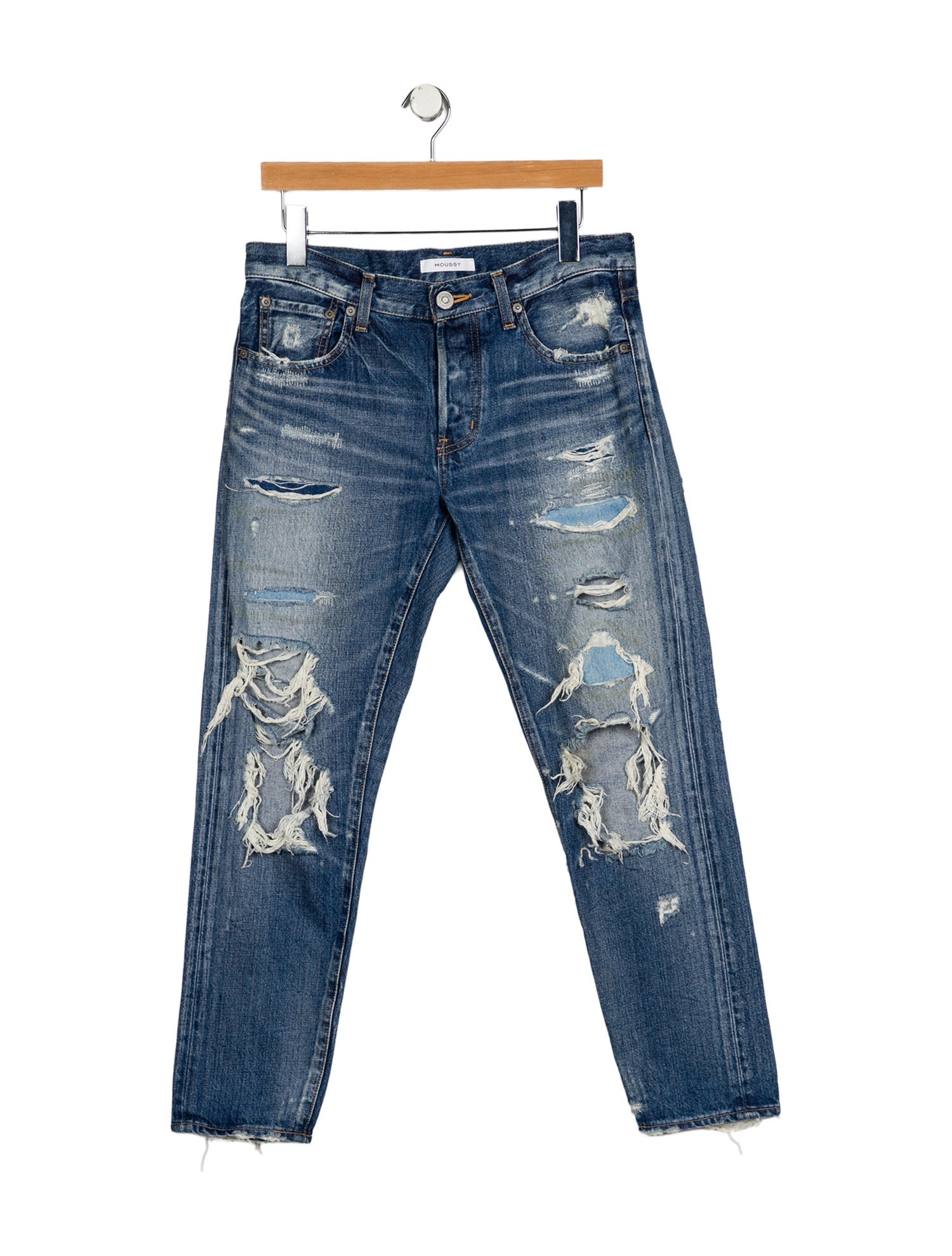 Moussy Mid-Rise Straight Leg Jeans