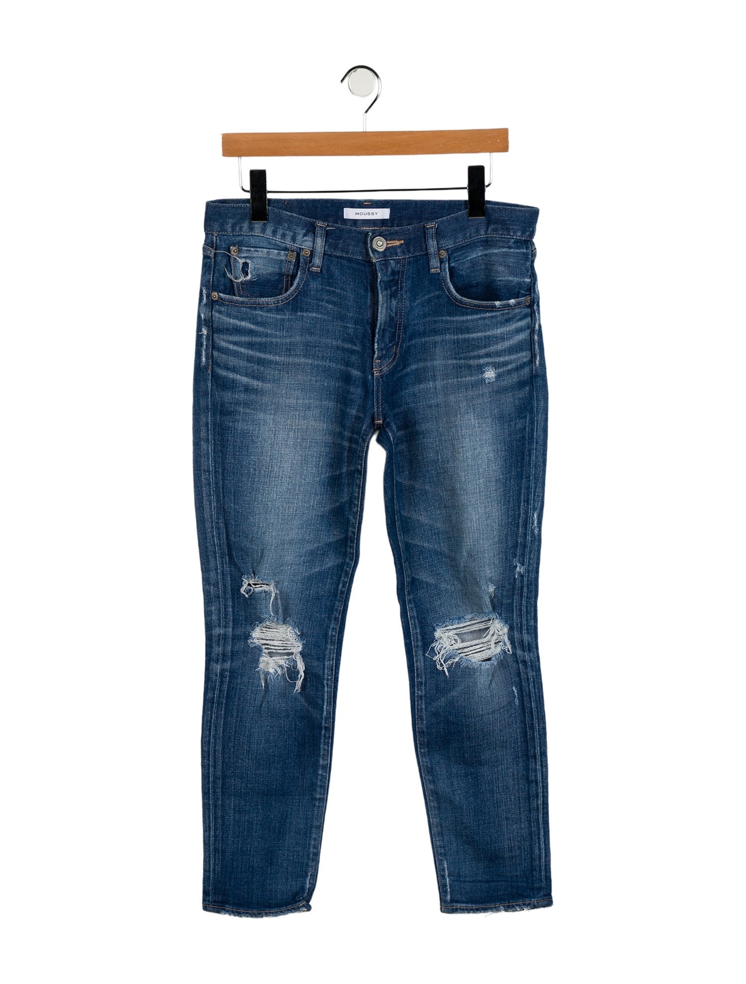 Moussy Mid-Rise Straight Leg Jeans